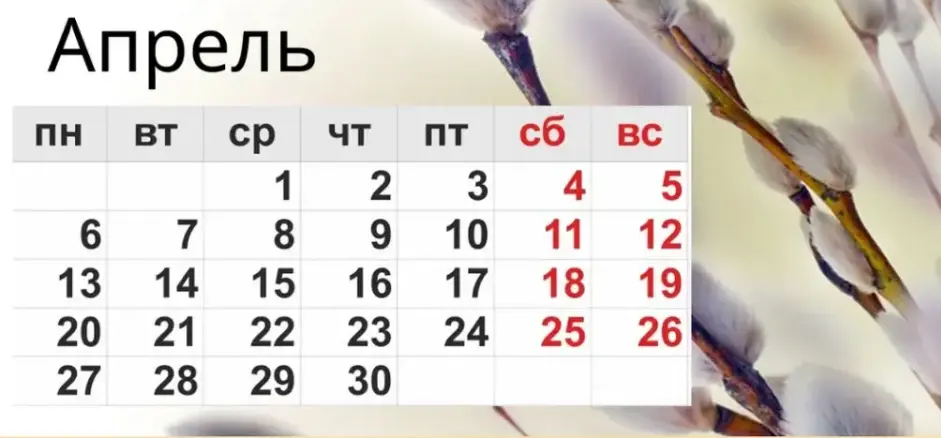 План мероприятий на апрель 2026 года